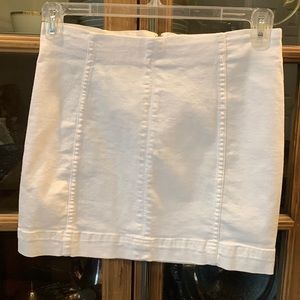 Jolt White Denim Miniskirt